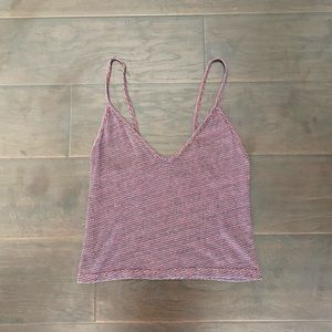 Brandy Melville Multicolored Striped Cropped Cami